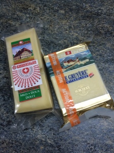 Gruyere And Emmental Cheese, Migros, Geneva, Switzerland
