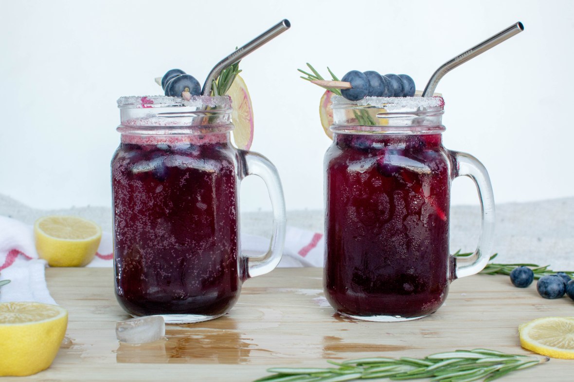 Blueberry &amp; Rosemary Smash Mocktail Recipe - Kay's Kitchen