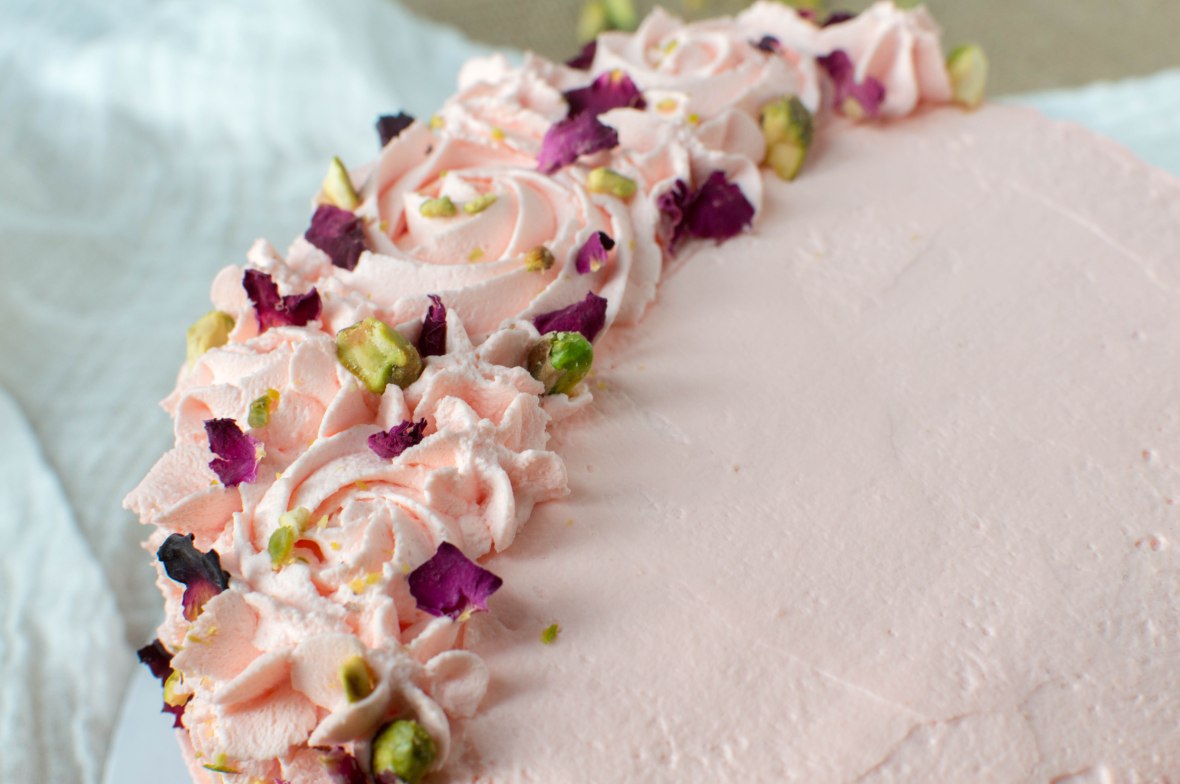 Rose And Pistachio Frosting - Kay's Kitchen